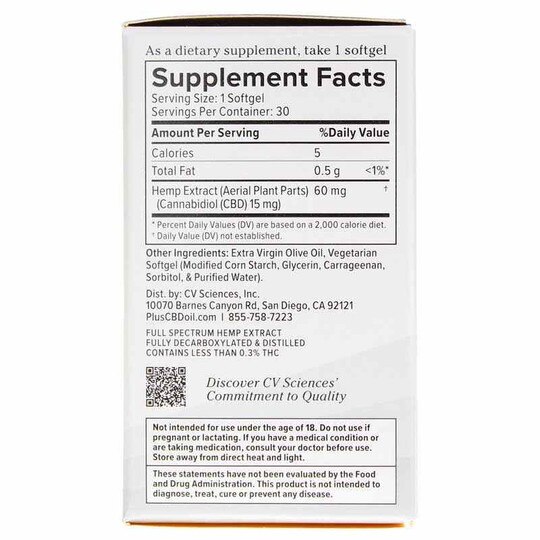 Full Spectrum Hemp Extract 15 Mg Extra Strength, PCBD
